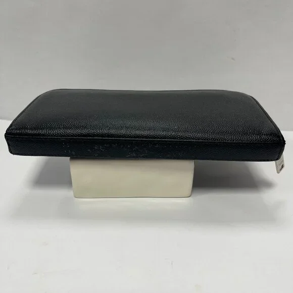 Saint Laurent 2021 Black Leather Continental Wallet - Preowned